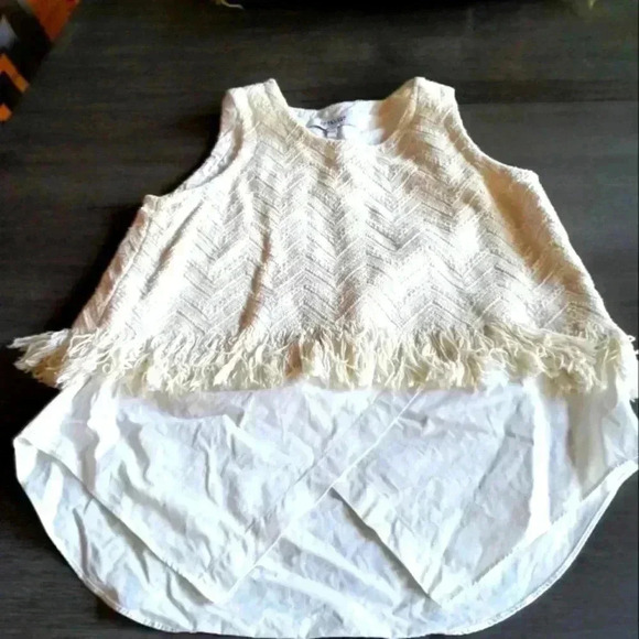 Derek Lam 10 Crosby Mixed Media Top - Picture 1 of 5